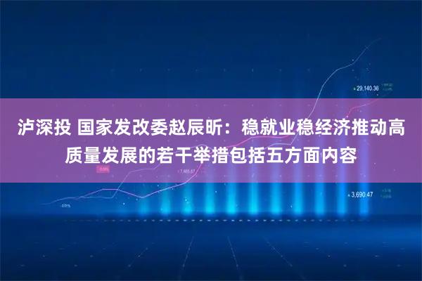 泸深投 国家发改委赵辰昕：稳就业稳经济推动高质量发展的若干举措包括五方面内容